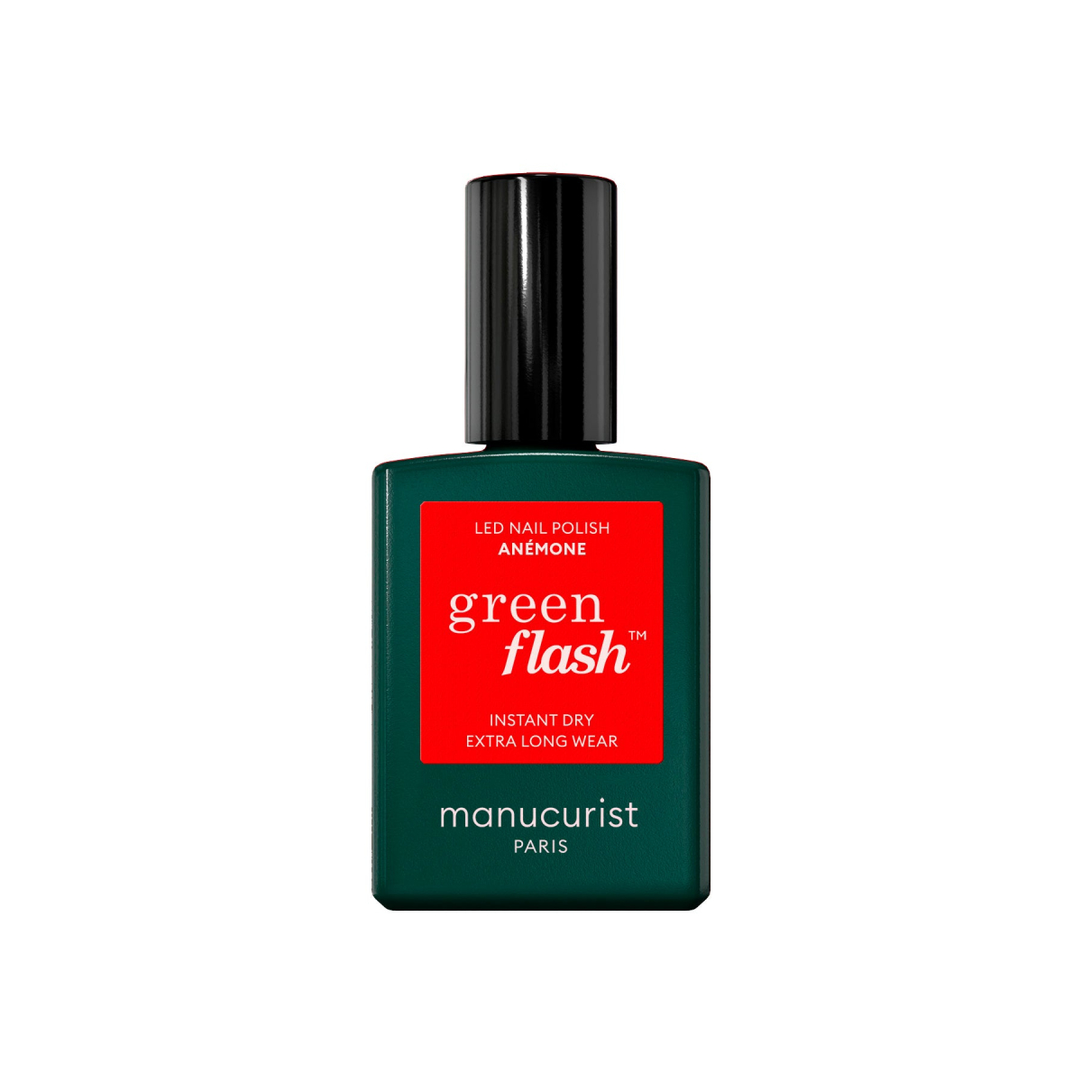 Manucurist Green Flash LED gel lak na nehty - Anemone (15 ml) - sytě červená sasanková barva z Econea.cz