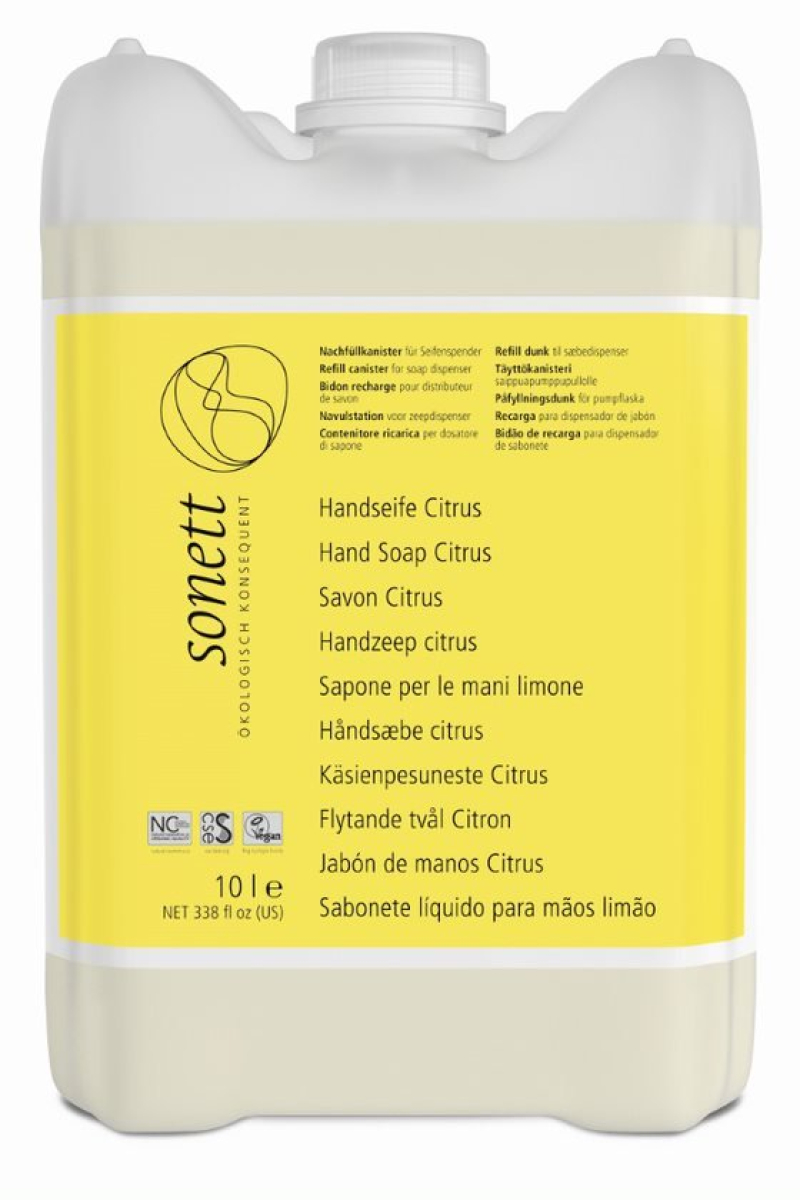 Sonett Tekuté mýdlo - citrus BIO - 10 l - pro vaše ruce, obličej i celé tělo z Econea.cz