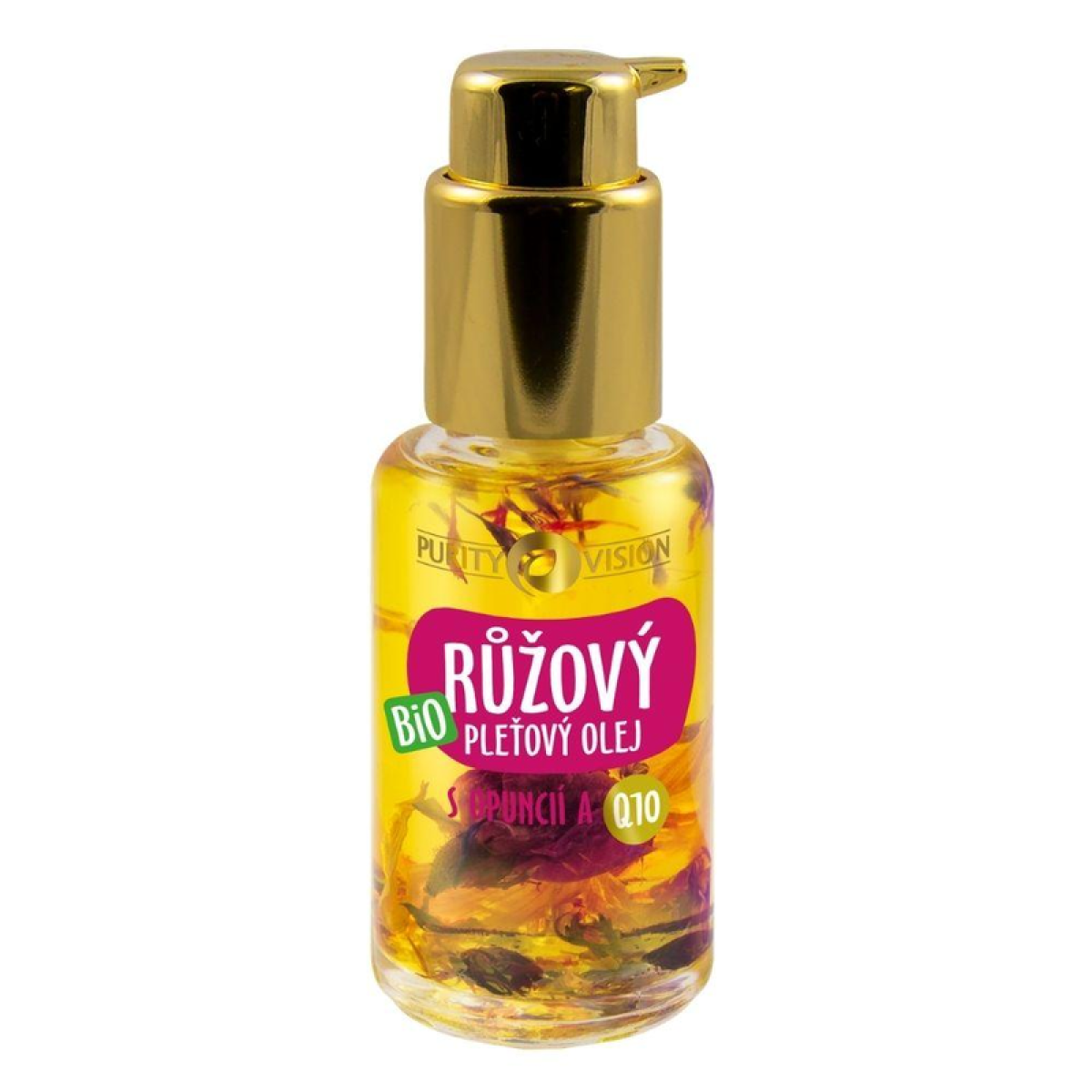 Purity Vision Růžový pleťový olej BIO (45 ml) - s opuncií a koenzymem q10 z Econea.cz