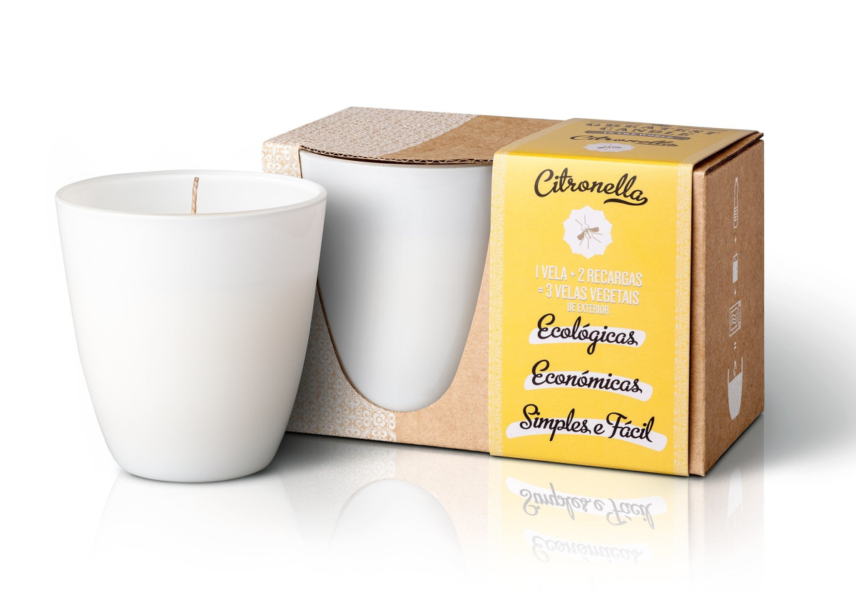 The Greatest Candle Sada - 1x svíčka (130 g) + 2x náplň - citronela - doma si vyrobíte dvě další svíčky z Econea.cz