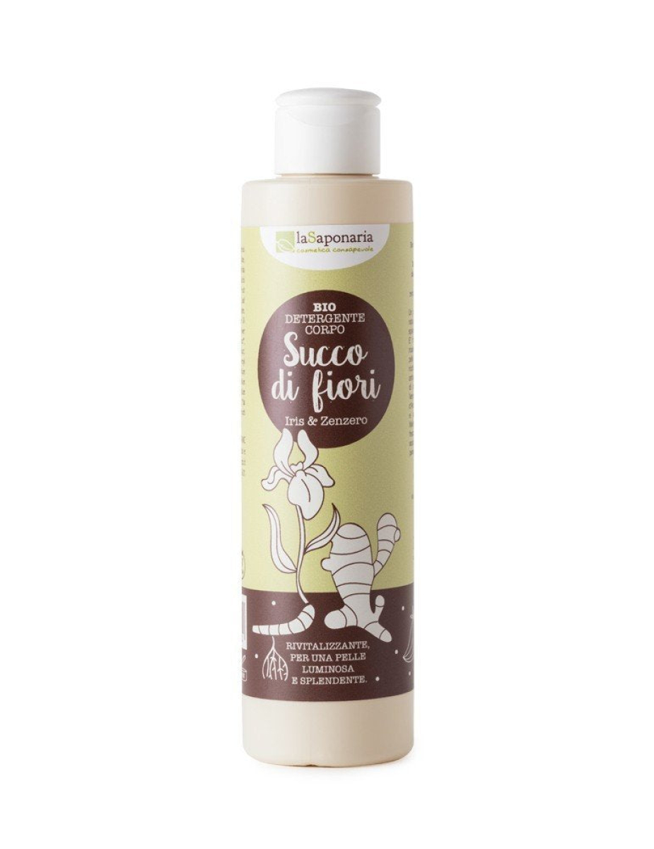 laSaponaria Posilující čisticí sprchový gel s kosatcem a zázvorem BIO (200 ml) z Econea.cz