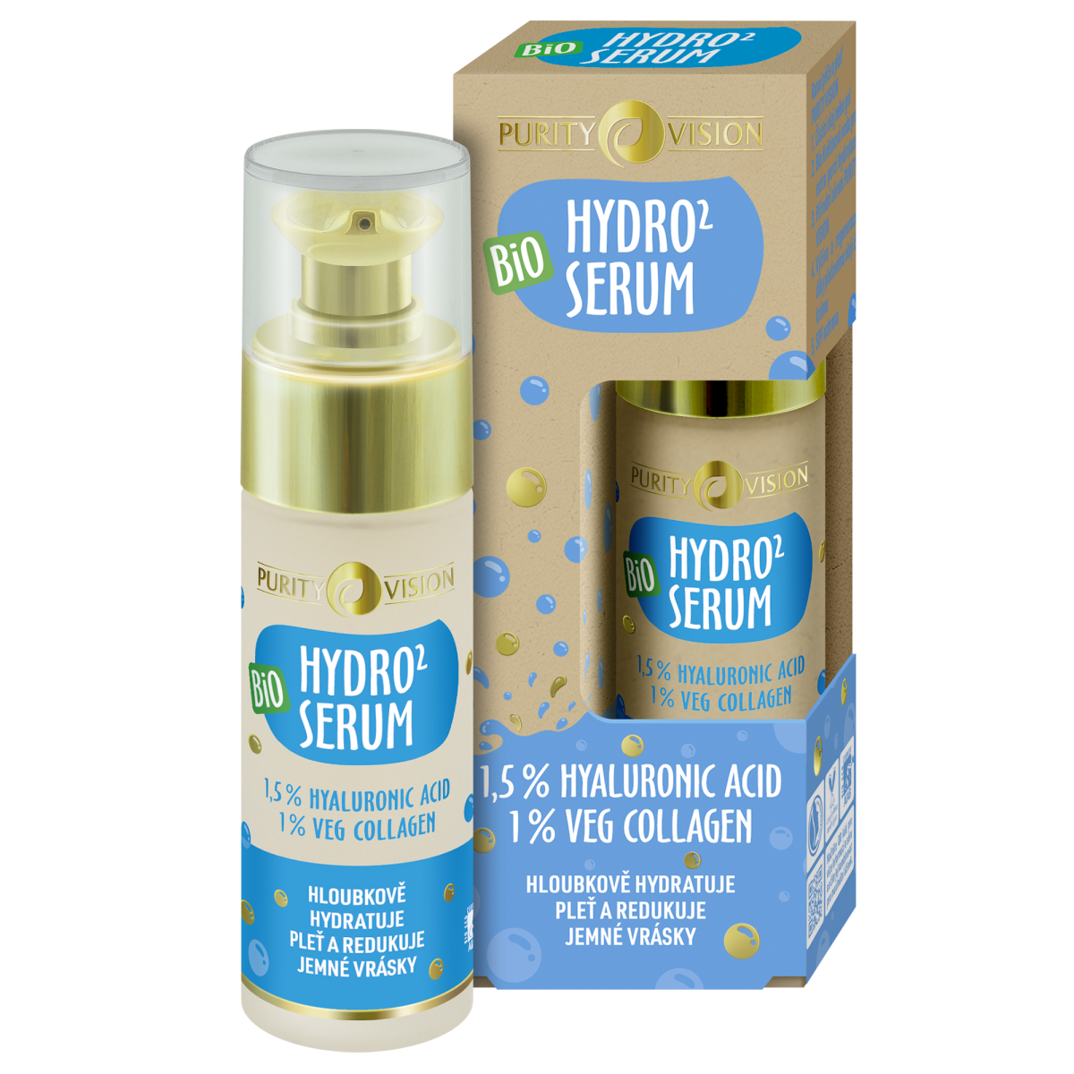 Purity Vision Pleťové sérum Hydro2 BIO (30 ml) - hydratuje pleť a redukuje jemné vrásky z Econea.cz