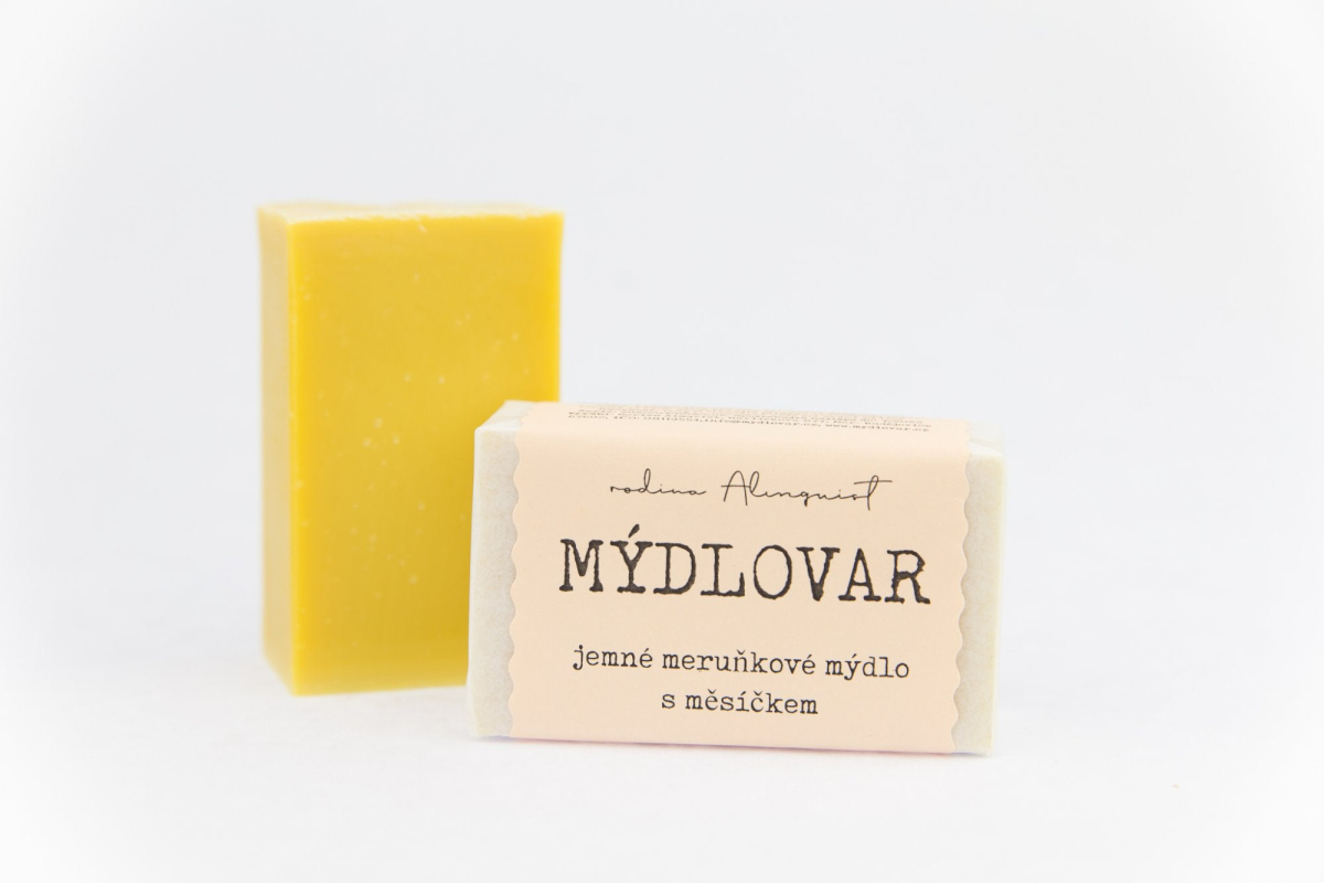 Mýdlovar Jemné meruňkové mýdlo s měsíčkem - 120 g - vhodné i pro cíti a malá miminka z Econea.cz