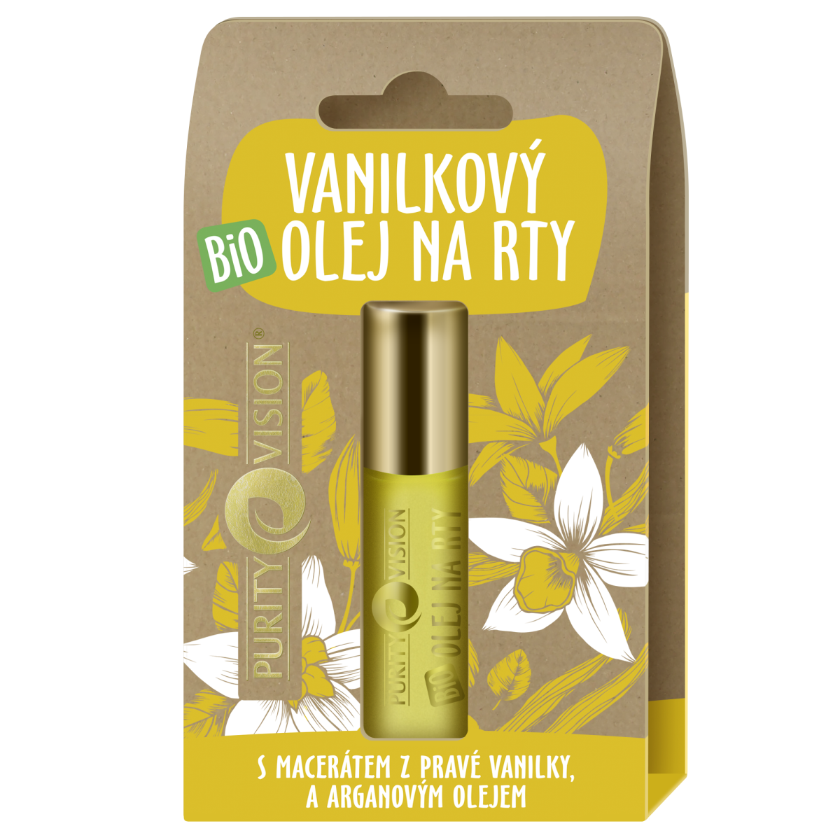 Purity Vision Vanilkový olej na rty BIO (10 ml) - voňavá pomoc vysušeným rtům z Econea.cz