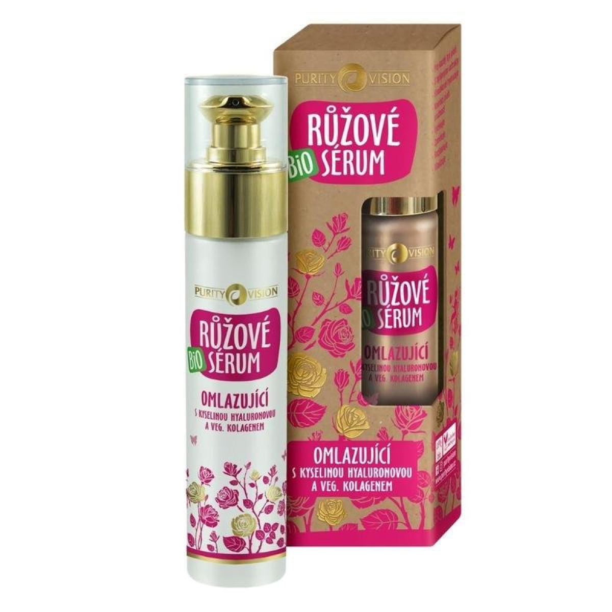Purity Vision Růžové omlazující sérum BIO (50 ml) - pro mladistvý vzhled z Econea.cz