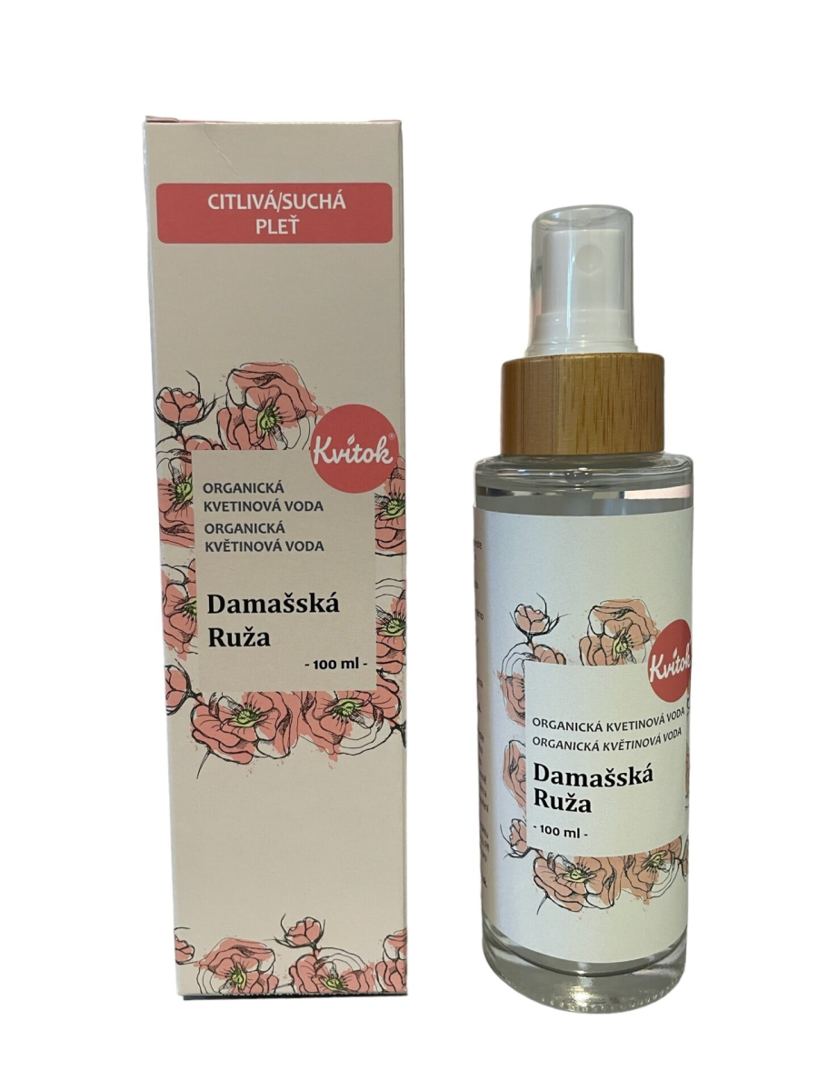 Kvitok Květová voda - damašská růže BIO - 100 ml - univerzální využití z Econea.cz