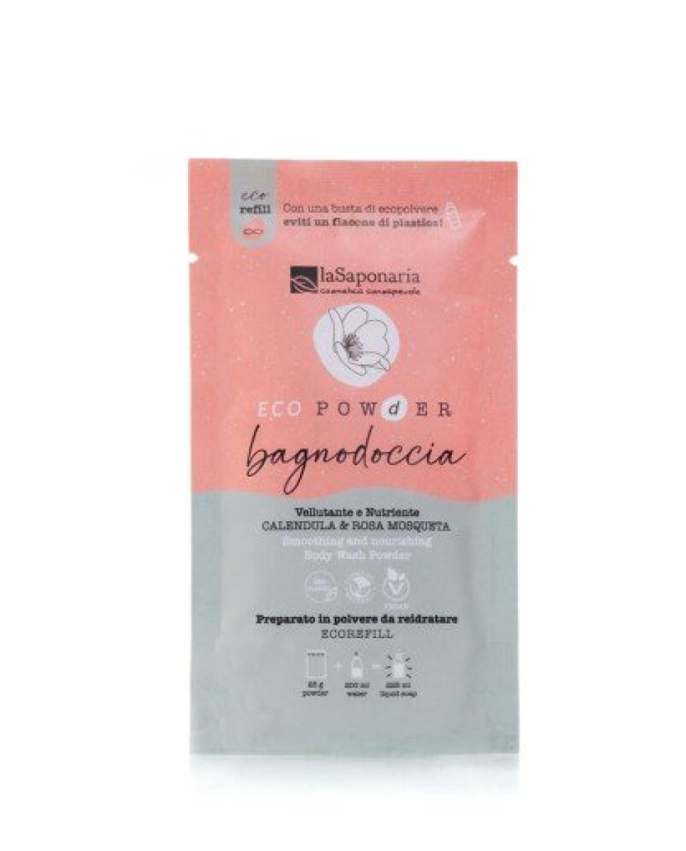 laSaponaria Jemný vyživující sprchový gel v prášku - měsíček a růže šípková (25 g) z Econea.cz