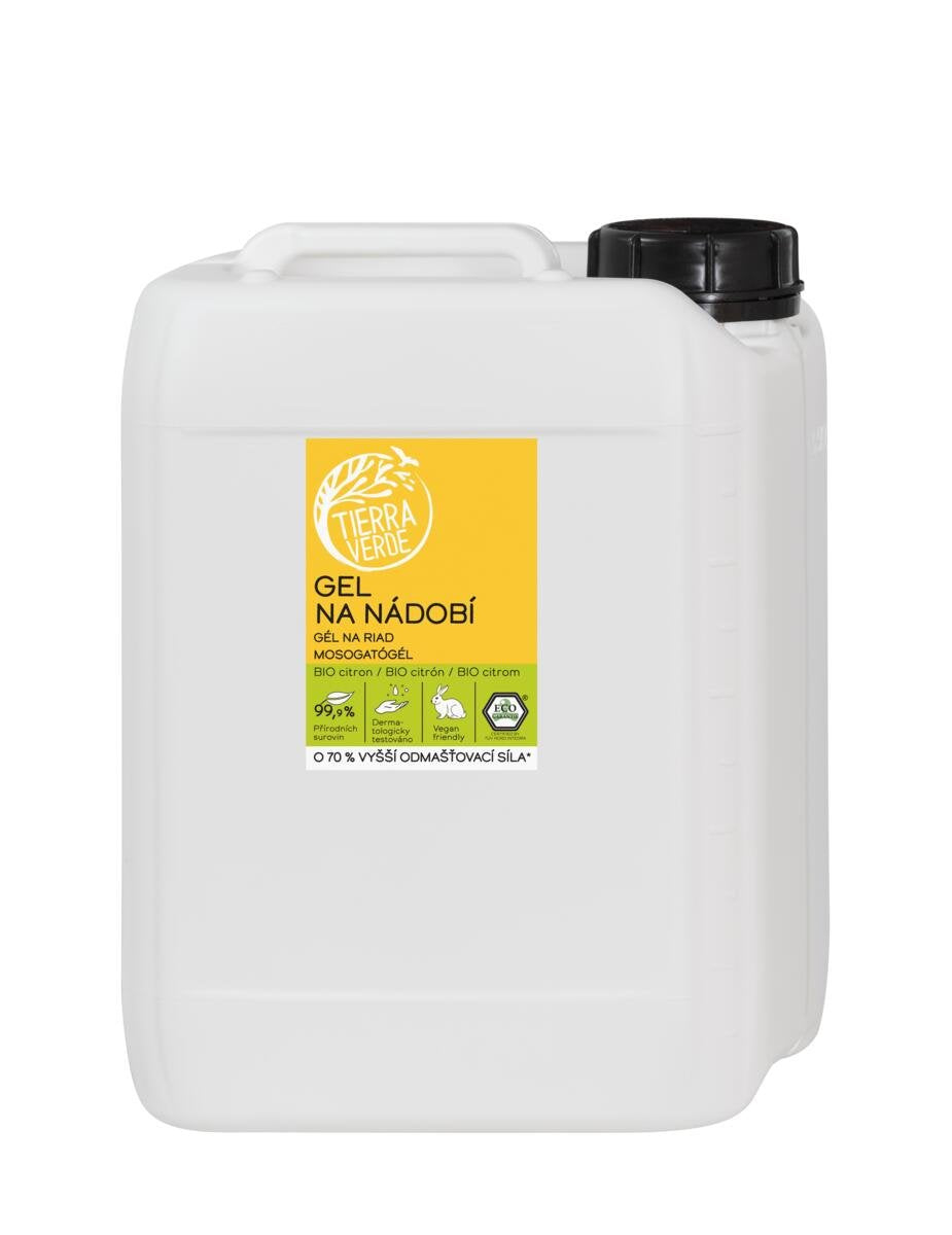 Tierra Verde Gel na nádobí s BIO citronovou silicí - 5 l z Econea.cz