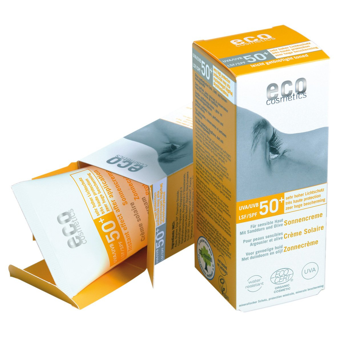 Eco Cosmetics Opalovací krém SPF 50+ BIO (75 ml) - s lehce tónovacím účinkem z Econea.cz