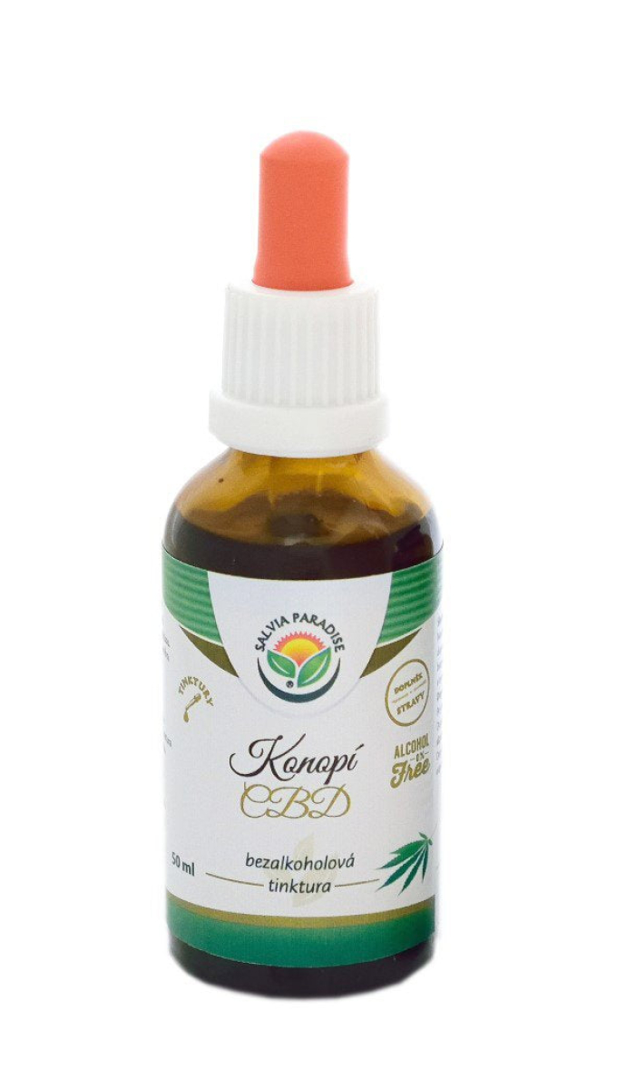 Salvia Paradise Konopí CBD - Cannabis sativa tinktura bez alkoholu (50 ml) z Econea.cz