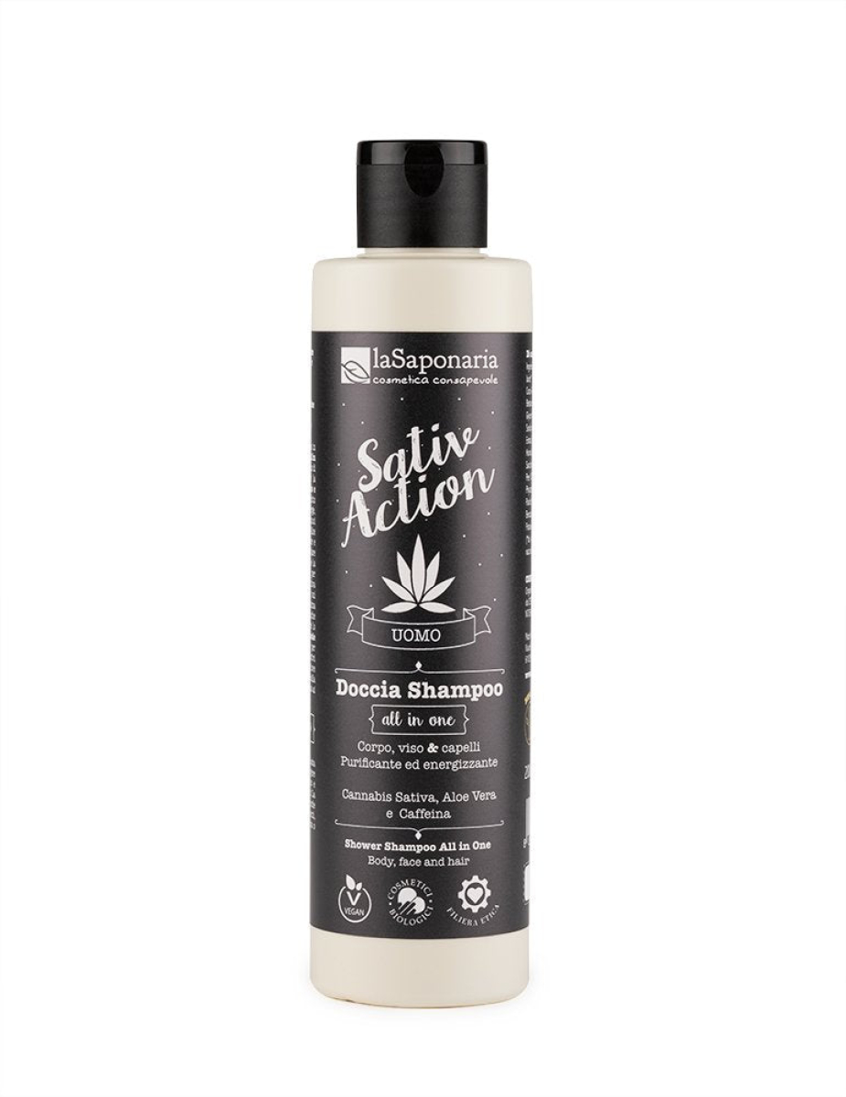laSaponaria Pánský sprchový gel a šampon s konopím 2v1 BIO (200 ml) z Econea.cz