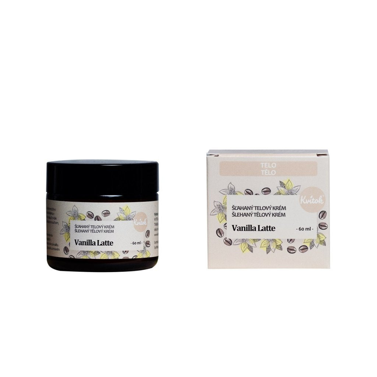 Kvitok Šlehaný tělový krém Vanilla Latté (60 ml) - neodolatelná vůně čerstvé kávy se špetkou vanilky z Econea.cz