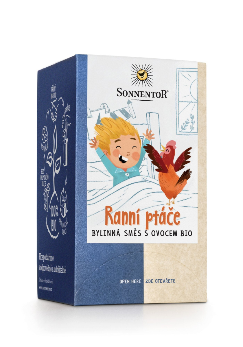 Sonnentor Bylinná směs s ovocem Ranní ptáče BIO - nálevové sáčky (18 x 1,8 g) z Econea.cz