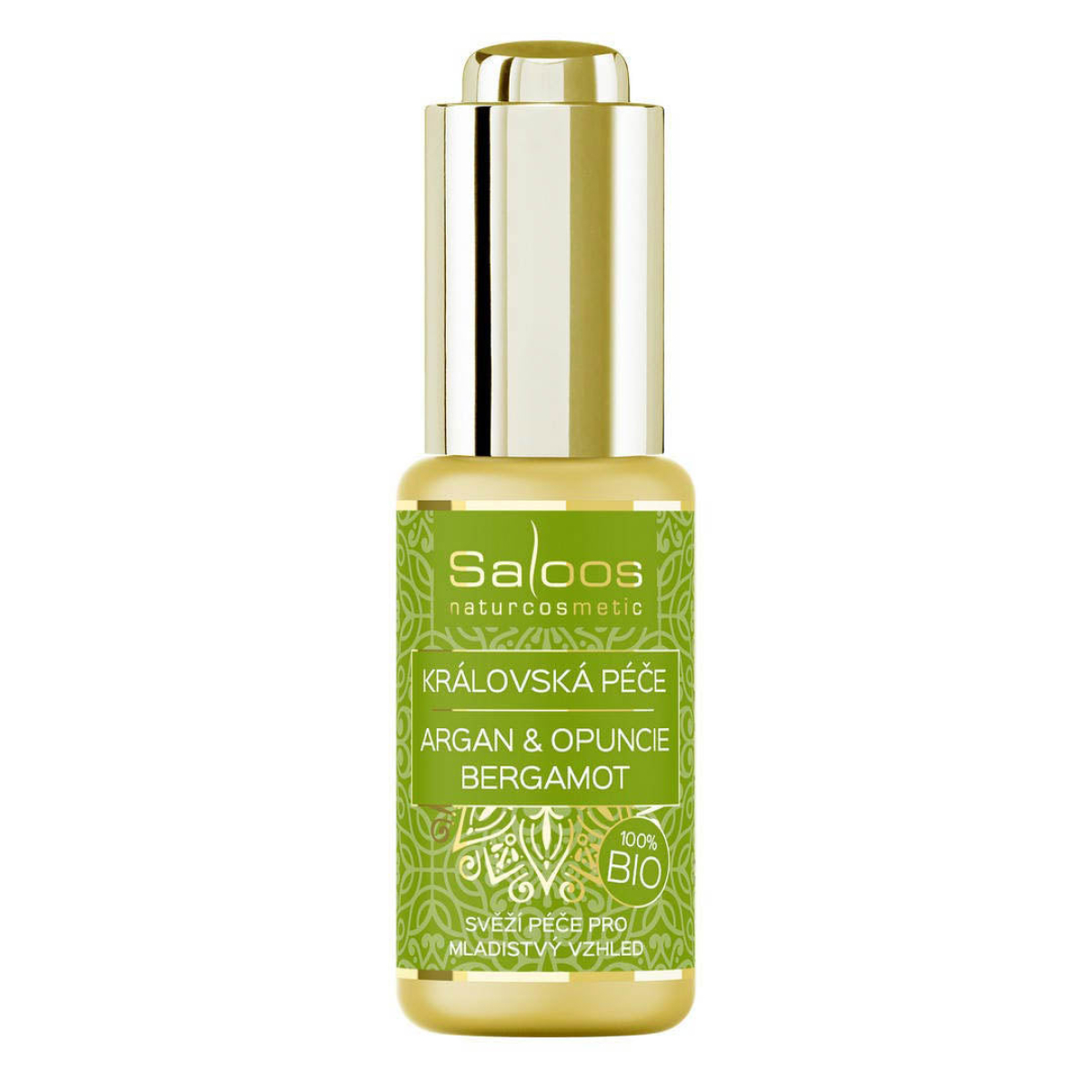 Saloos Pleťový olej Královská péče Argan & Opuncie BIO – Bergamot (20 ml) - na mimické vrásky a proti akné z Econea.cz