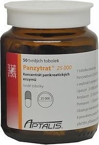 PANZYTRAT 25 000 25000U enterosolventní tvrdé tobolky 50 II