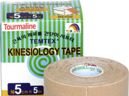 Tejp. TEMTEX kinesio tape Tourmaline béžová 5cmx5m