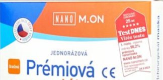 NANO M.ON Prémiová nanovlákenná maska Junior oranžová 10ks