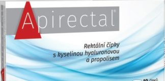 Apirectal Rektální čípky s kyselinou hyaluronovou a propolisem 10ks