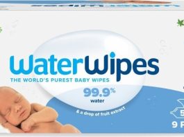WaterWipes Dětské vlhčené ubrousky 100% bioodbouratelné 9x60ks