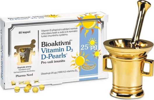 Bioaktivní Vitamin D3 D-Pearls 25mcg cps.80
