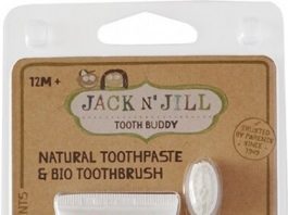 Jack N' Jill Přírodní zubní pasta 50ml jahodová příchuť+kartáček ZAJÍC