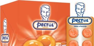 Pectol pomerančový drops s vit.C box 24 blistrů
