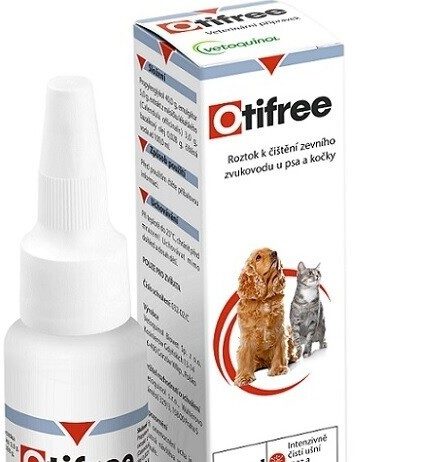 Otifree čistění zevního zvukovodu pes/kočka 60 ml
