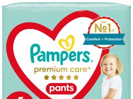 Pampers Premium Care kalhotkové plenky velikost 6 15+kg 42 ks