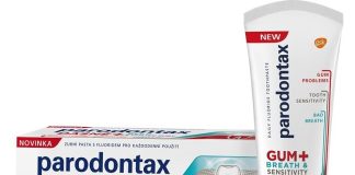 Parodontax Dásně + Dech & Citlivé zuby zubní pasta 75ml - balení 2 ks