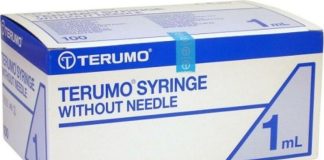 Injekční stříkačky TERUMO TBC bez jehly 1ml 100 ks