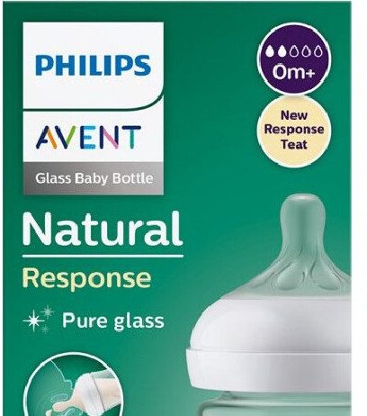 Avent Philips láhev Natural Response skleněná transparentní 120 ml