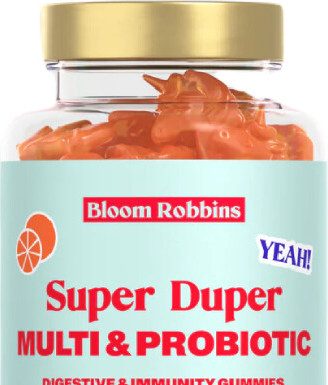 Bloom Robbins Super Duper MULTI & PROBIOTIC probiotika s vitamíny pro zlepšení trávení gumídci 60ks
