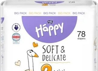 Happy Soft&Delicate 2 dětské pleny 3-6kg 78ks