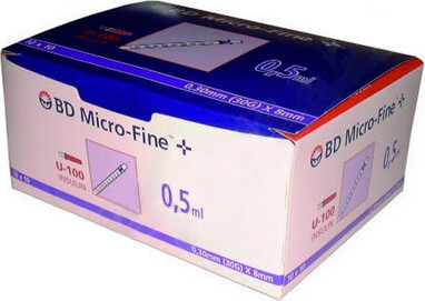 BD MICRO-FINE Plus Sterilní inzulínové stříkačky 0