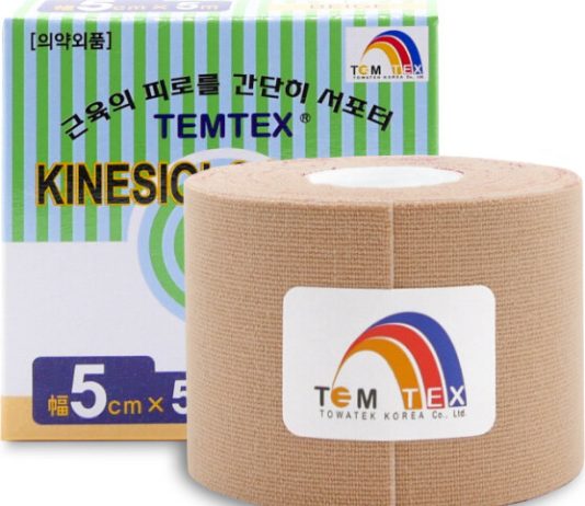 TEMTEX kinesio tejpovací páska béžová 5cmx5m