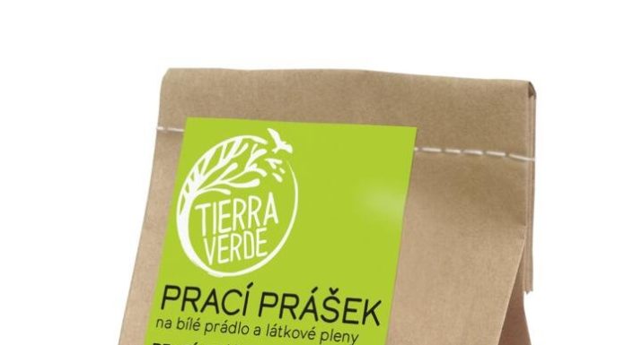 Tierra Verde Prací prášek na bílé prádlo a látkové pleny - INOVACE - pap. sáček 850 g