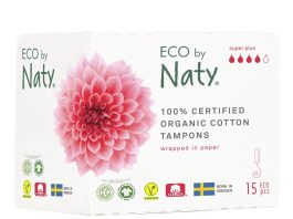 Naty Tampony Super plus (15 ks) - 100% z biobavlny