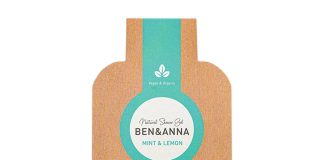 Ben & Anna Sprchový gel v prášku (2×20 g) - Mint & Lemon - s vůní citrusů a máty peprné