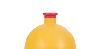 Zdravá lahev Komplet náhradní víčko - tmavě žlutá/červená - kompatibilní s jakoukoli zdravou lahví
