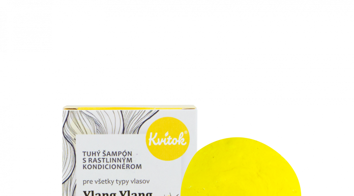 Kvitok Tuhý šampon s kondicionérem pro světlé vlasy Ylang Ylang - 50 g - krásně pění