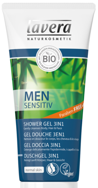 Lavera Sprchový gel a šampon pro muže Sensitive 3v1 BIO (200 ml)