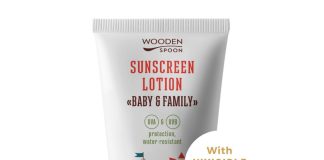 Wooden Spoon Opalovací tělové mléko v tubě Baby & Family SPF 50 BIO - 150 ml
