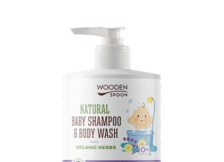 Wooden Spoon Dětský sprchový gel a šampon na vlasy 2v1 s bylinkami BIO (300 ml)