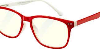 GLASSA brýle na PC červené +0.00