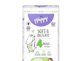 Happy Soft&Delicate 4 dětské pleny 8-14kg 62ks
